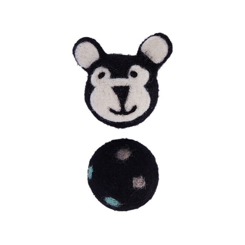 Colorful Felt Stretch Ball Cat Toy Ball