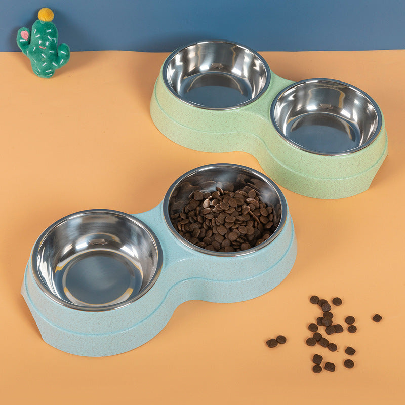 Double Pet Feeding Bowls