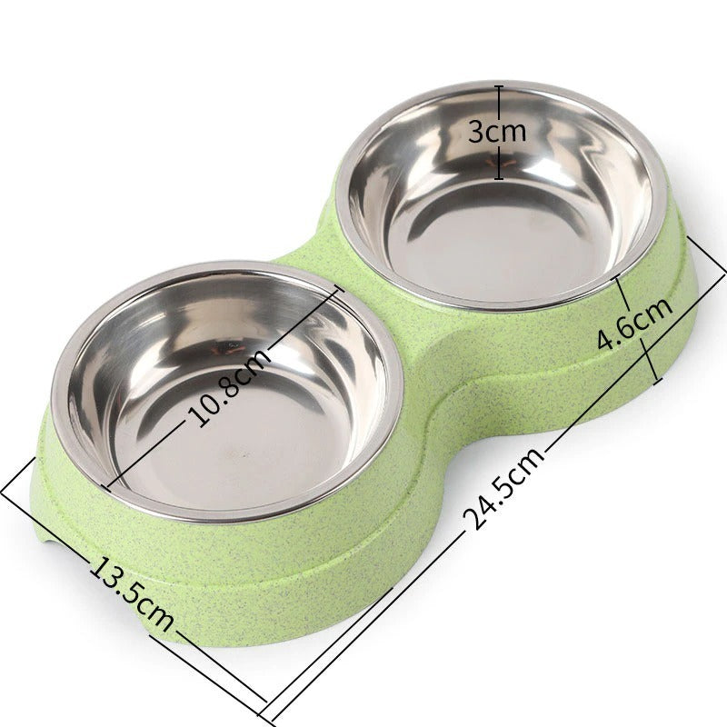 Double Pet Feeding Bowls