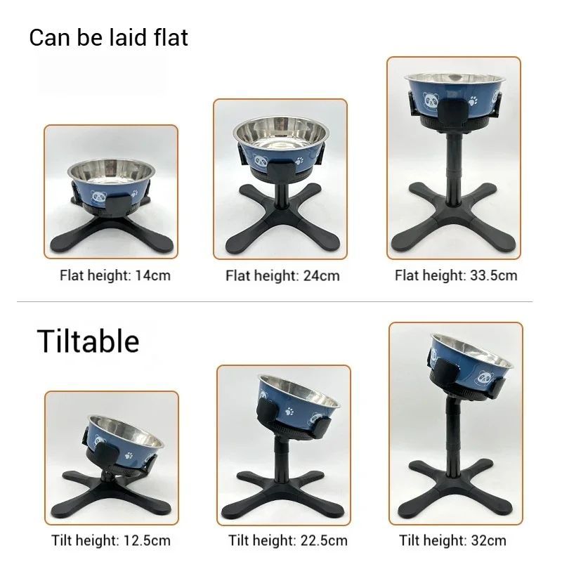 Adjustable Elevated Dog Food Bowl