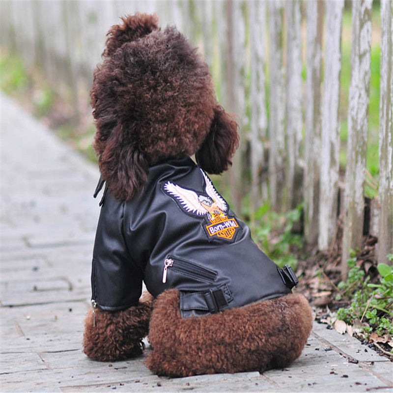 Pet Small Leather Jacket