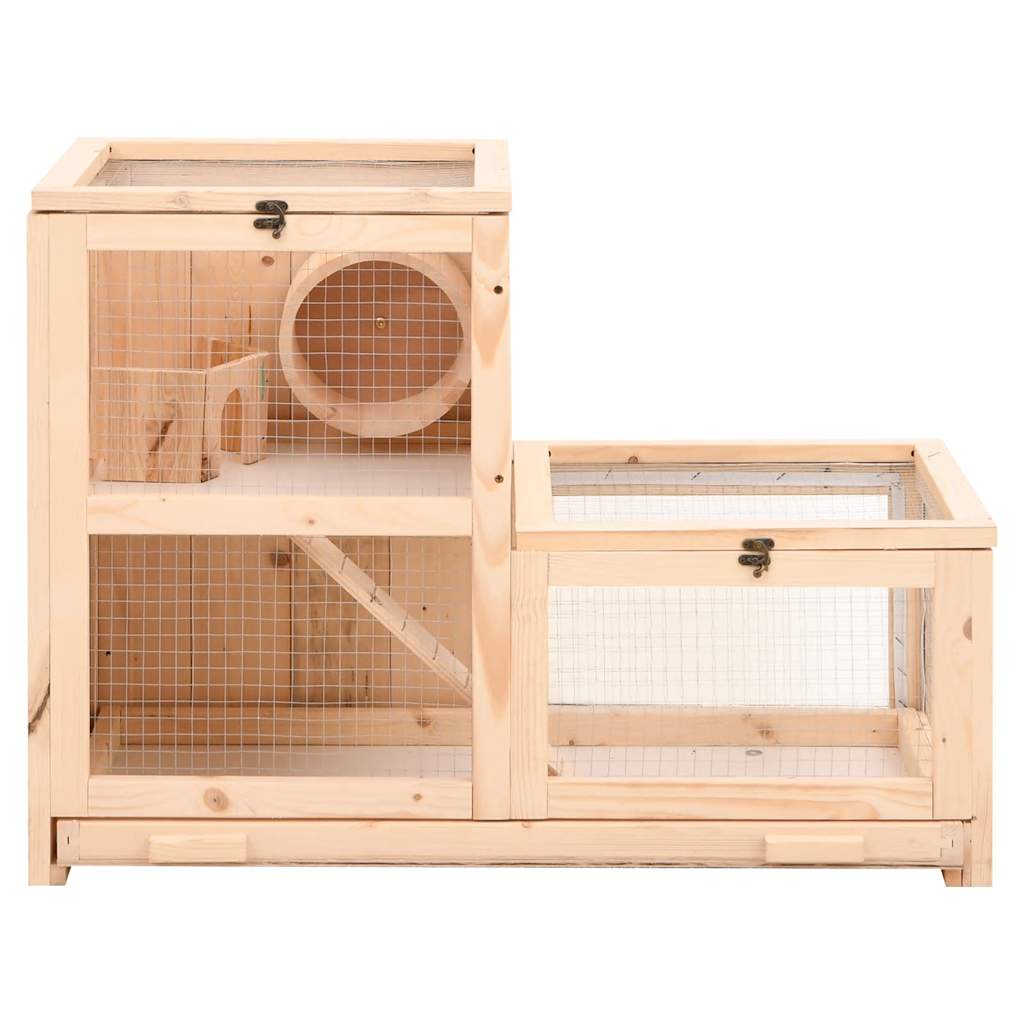 Hamster Cage 81x40x60 cm Solid Fir Wood