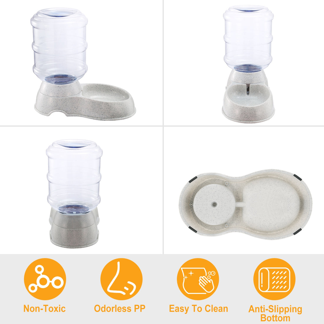 3.5L 1Gal Pet Water Dispenser Self-Dispensing Gravity Pets Water Feeder Automatic Pet Waterer Cat Dog