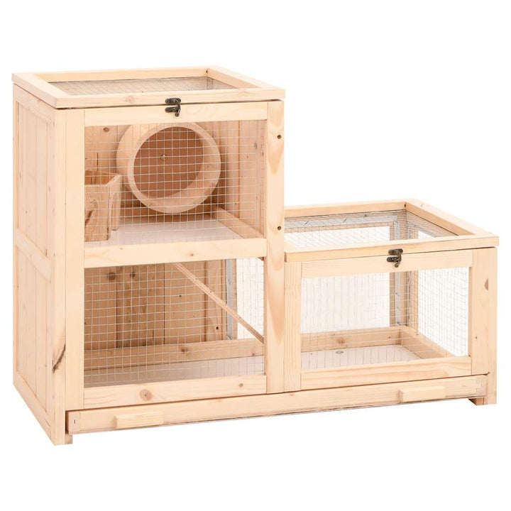 Hamster Cage 81x40x60 cm Solid Fir Wood
