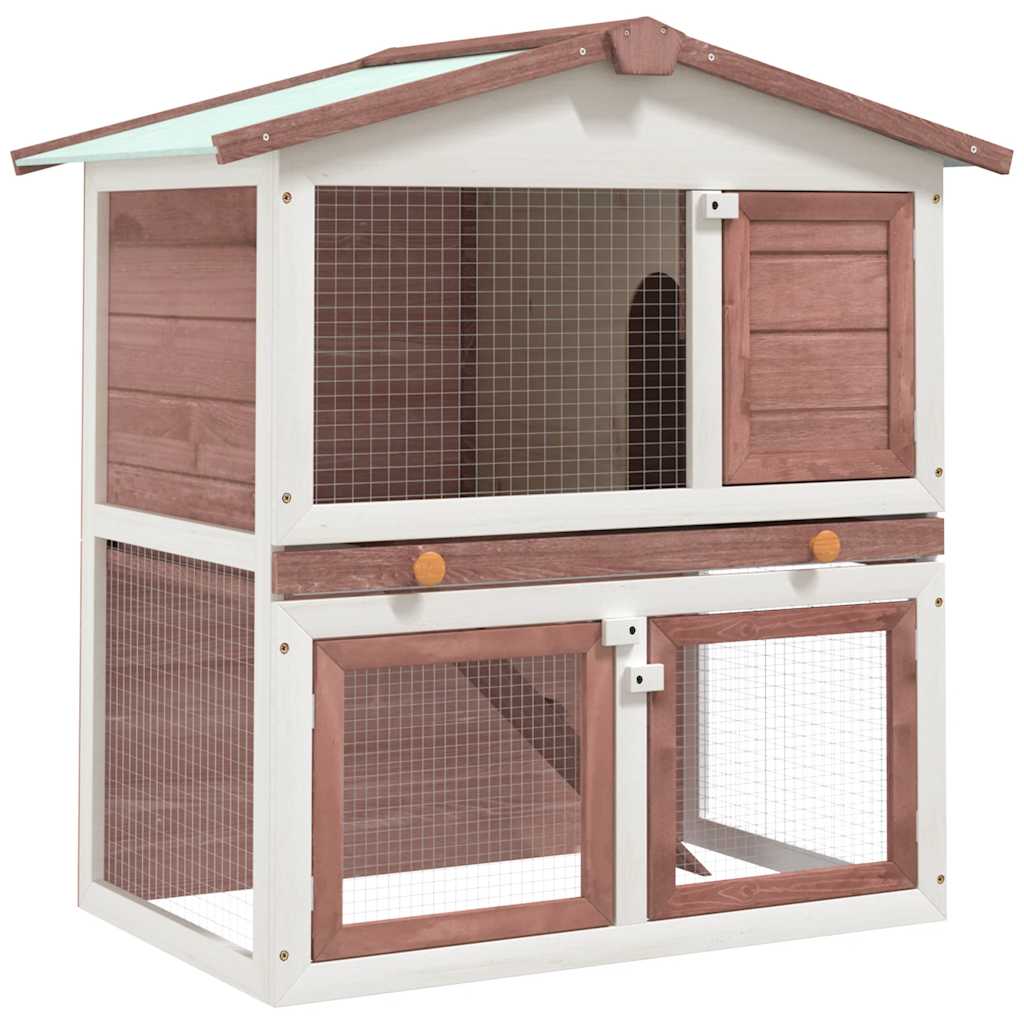 Rabbit hutch, small animal house, rabbit hutch with 3 doors,   rabbit hutch 3