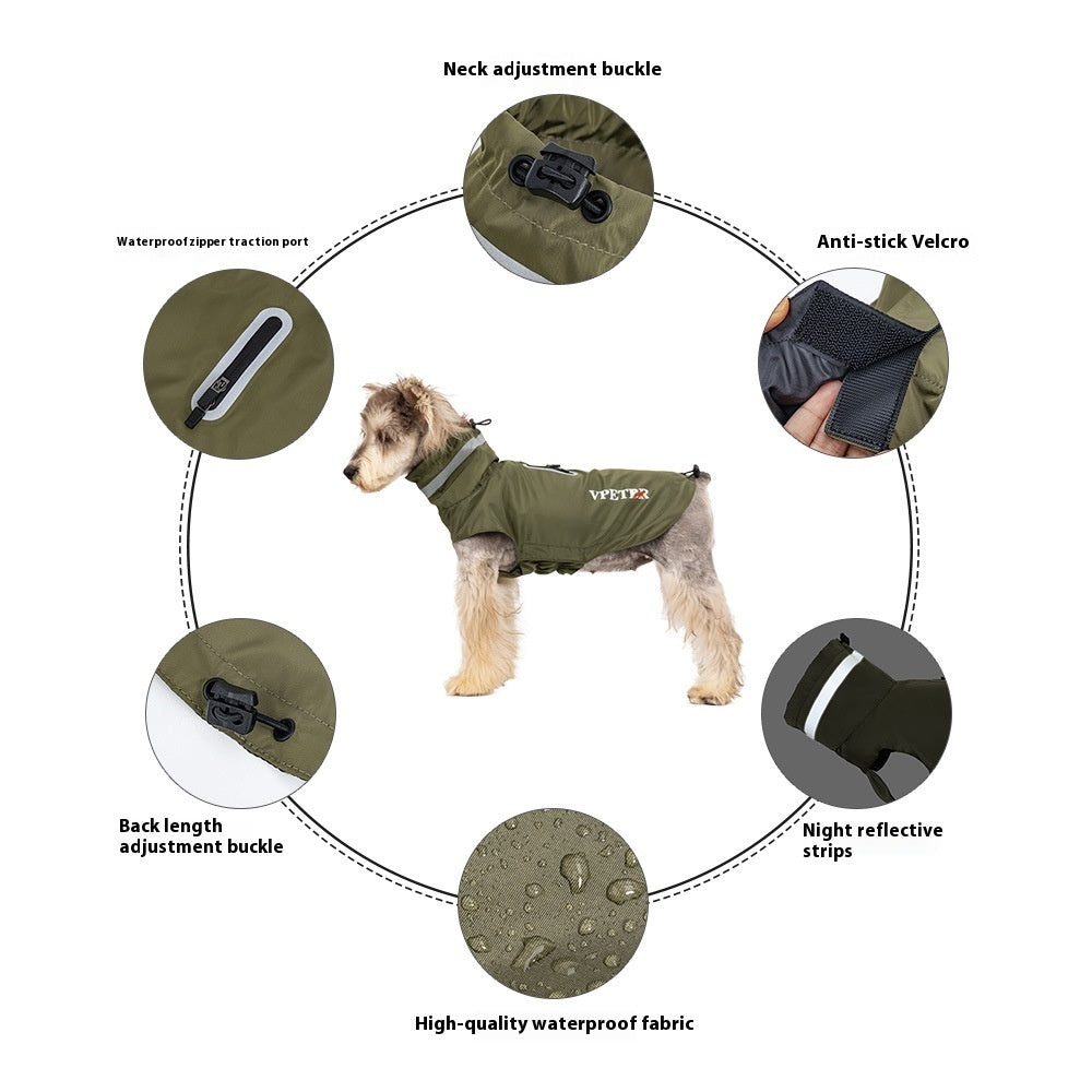 Outdoor Puppy Reflective Pet Poncho