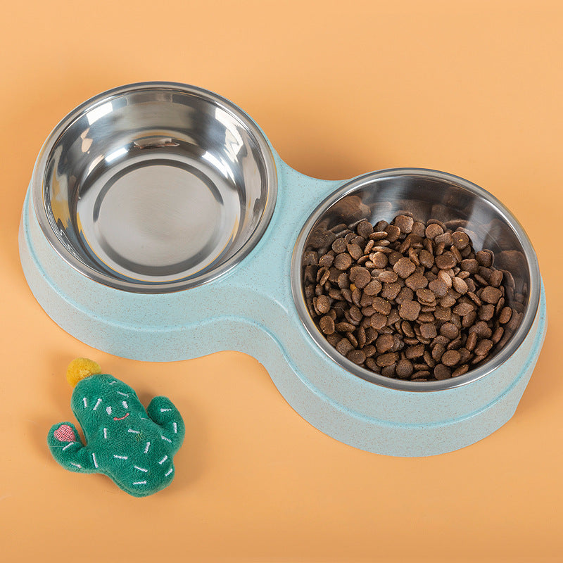 Double Pet Feeding Bowls