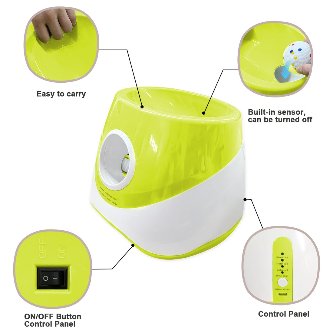 Outdoor Dog Walking Interactive Training Pet Tennis Launcher