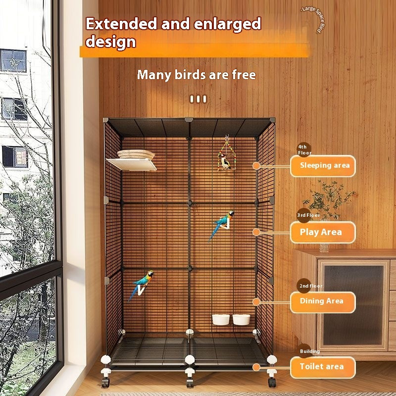 Parrot Cage Splash-proof Home Ecological Villa