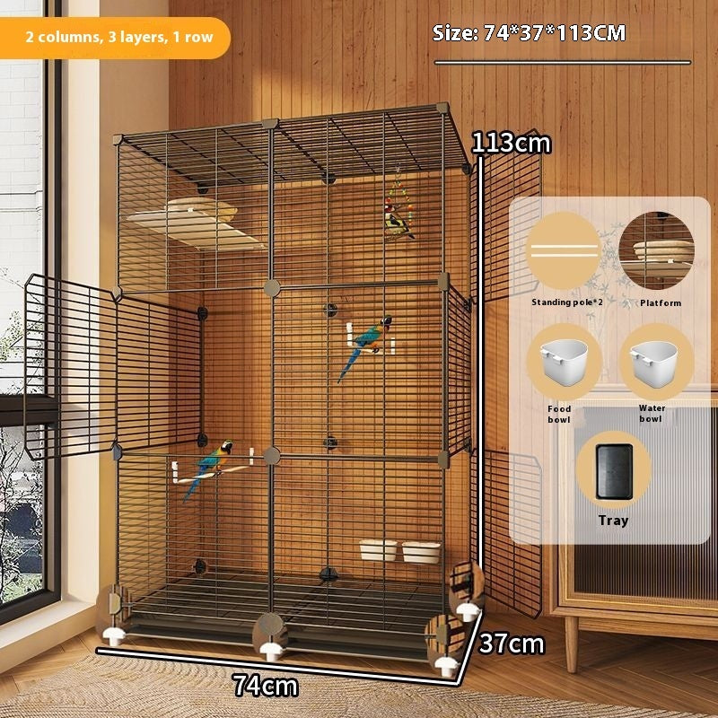 Parrot Cage Splash-proof Home Ecological Villa