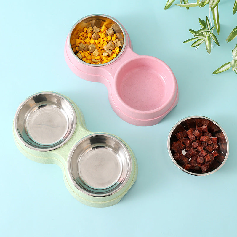 Double Pet Feeding Bowls